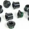 Sram Road Kettenblattschrauben Set Alu Schwarz M8,5x7 Mm + 9 Mm Huelse 5 Stueck