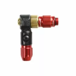 Lezyne ABS 1 Pro HP Chuck Braided Pumpenkopf Dual Farbe Rot