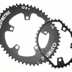 Stronglight Osymetric Kettenblatt Kit 54/42 Zaehne Rennrad 5 Arm 130 Lk Schwarz