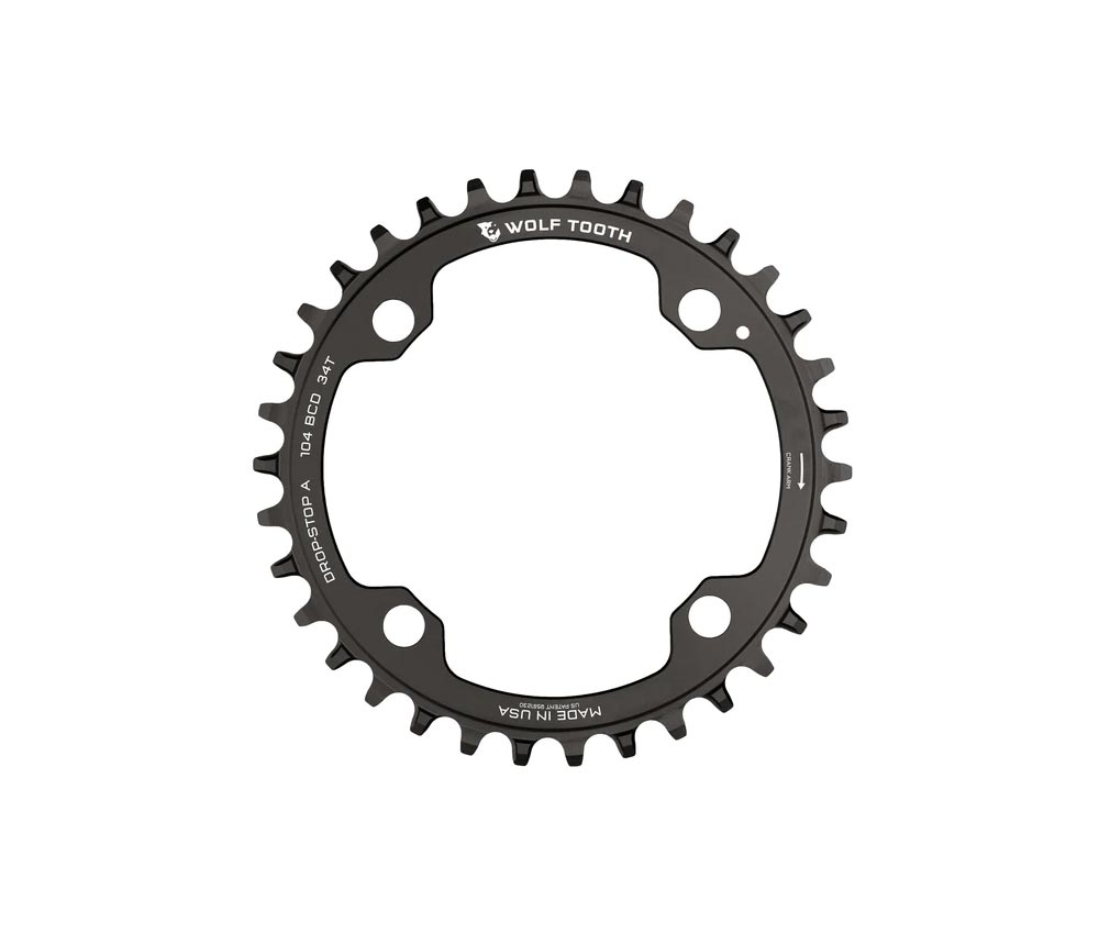 Wolf Tooth Drop Stop A Kettenblatt - Lochkreis 104mm 9-12 Fach 34 Zaehne 4 Wolf Tooth Drop Stop A Kettenblatt - Lochkreis 104mm 9-12 Fach 34 Zaehne – Bild 2