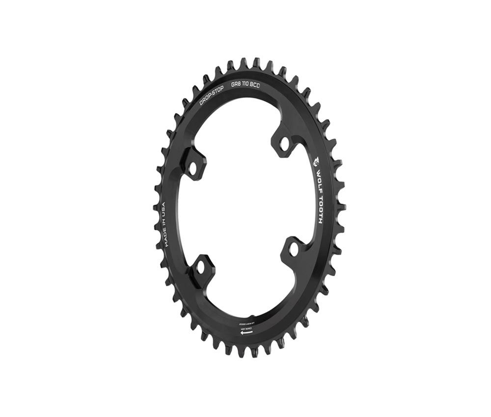 Wolf Tooth Drop Stop B Kettenblatt - Shimano GRX Lochkreis 110mm Asymmetrisch 9-12 Fach 40 Zaehne 3 Wolf Tooth Drop Stop B Kettenblatt - Shimano GRX Lochkreis 110mm Asymmetrisch 9-12 Fach 40 Zaehne
