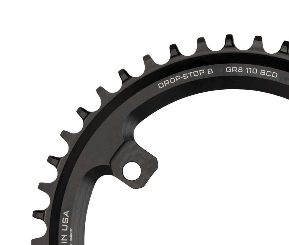 Wolf Tooth Drop Stop B Kettenblatt - Shimano GRX Lochkreis 110mm Asymmetrisch 9-12 Fach 40 Zaehne 5 Wolf Tooth Drop Stop B Kettenblatt - Shimano GRX Lochkreis 110mm Asymmetrisch 9-12 Fach 40 Zaehne – Bild 3