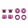 Wolf Tooth Kettenblattschrauben Set - M8x6mm 1-fach 4-Arm Aluminium Purple