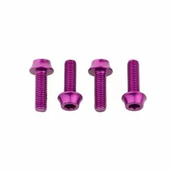 Wolf Tooth Aluminium Flaschenhalterschrauben Set - M5x15mm Zylinderkopf Violett