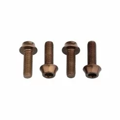 Wolf Tooth Aluminium Flaschenhalterschrauben Set - M5x15mm Zylinderkopf Espresso