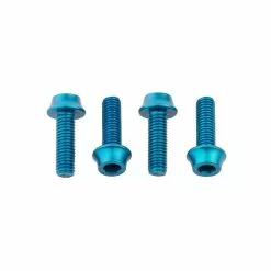 Wolf Tooth Aluminium Flaschenhalterschrauben Set - M5x15mm Zylinderkopf Tuerkis