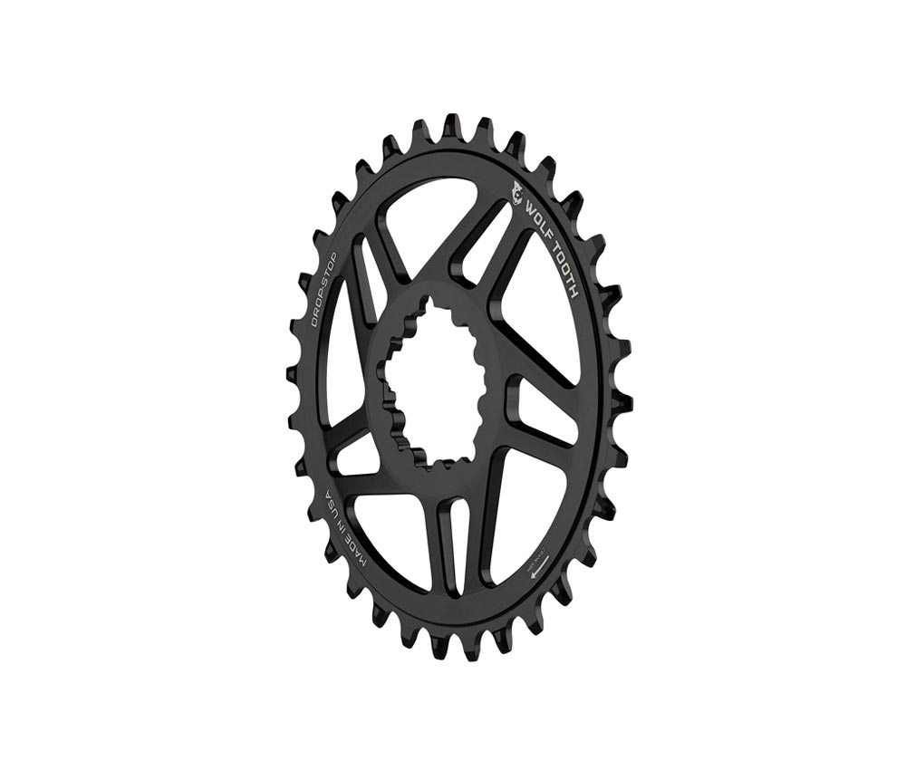 Wolf Tooth Drop Stop A Kettenblatt - Sram Direct Mount 6mm Offset 9-12 Fach 32 Zaehne 3 Wolf Tooth Drop Stop A Kettenblatt - Sram Direct Mount 6mm Offset 9-12 Fach 32 Zaehne